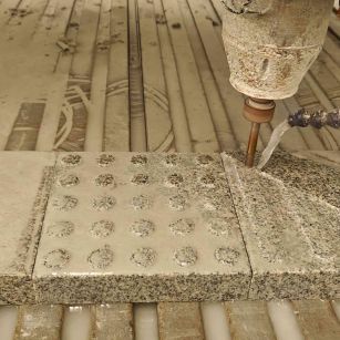 沈阳 芝麻白花岗岩石材盲人石、盲道石、盲点石