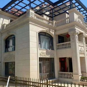 沈阳 黄金麻花岗岩荔枝面别墅外墙干挂