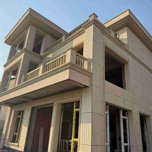 沈阳 黄金麻花岗岩石材荔枝面外墙干挂效果展示