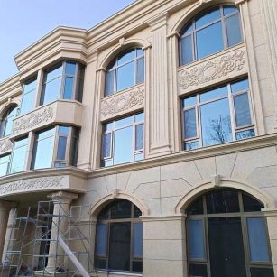 沈阳 黄金麻花岗岩别墅外墙干挂