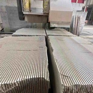 沈阳 车间生产日常，黄金麻白麻花岗岩