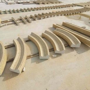 沈阳 黄金麻花岗岩别墅线条