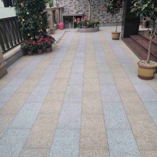 沈阳 黄金麻白麻荔枝面庭院铺装展示