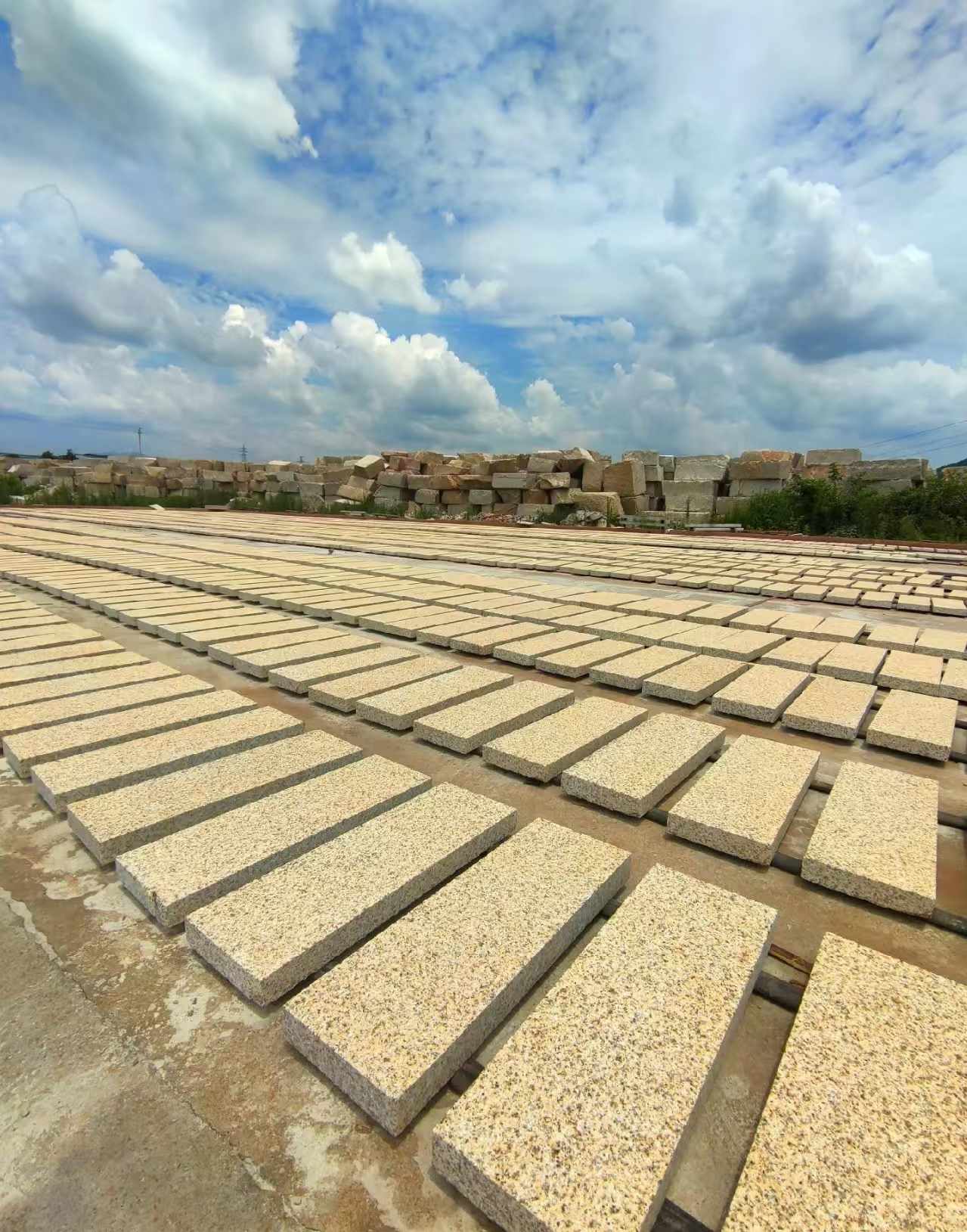 沈阳 黄金麻荔枝面花岗岩石材地铺石防护中
