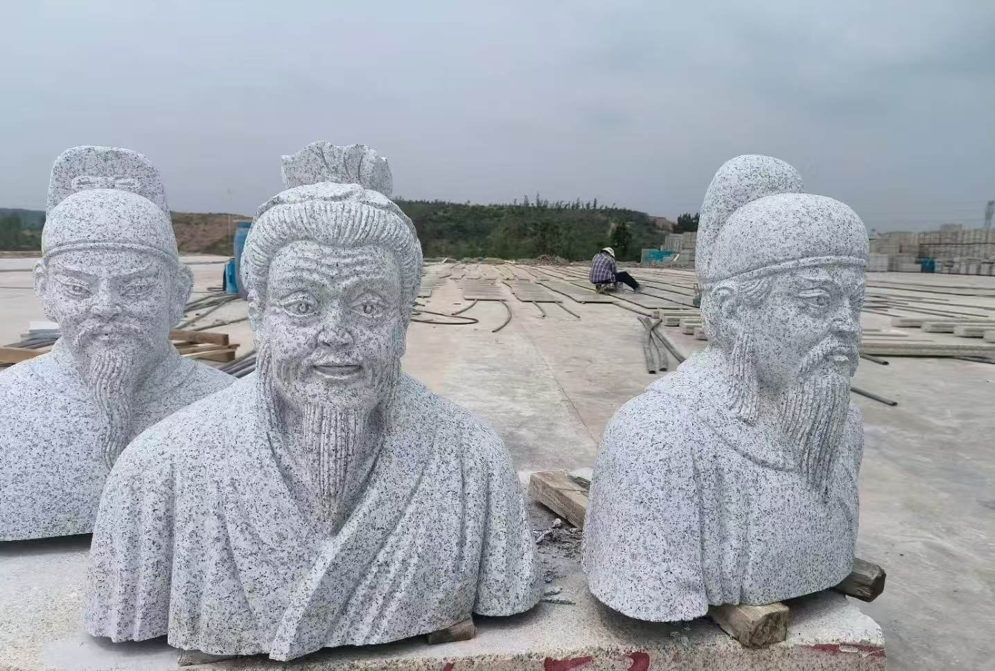 沈阳 白麻花岗岩石材人物立体雕刻