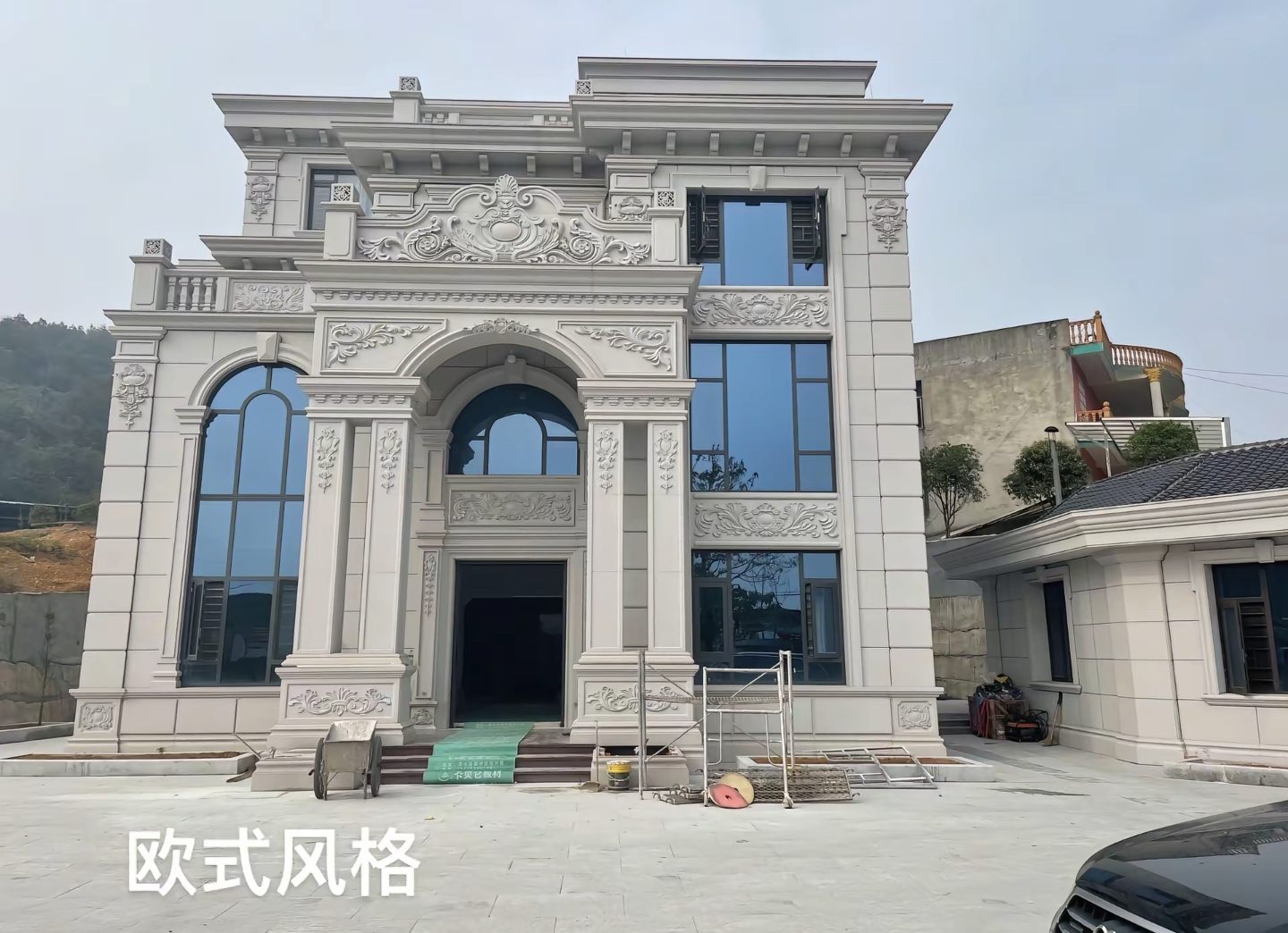 沈阳 白麻花岗岩别墅外墙干挂