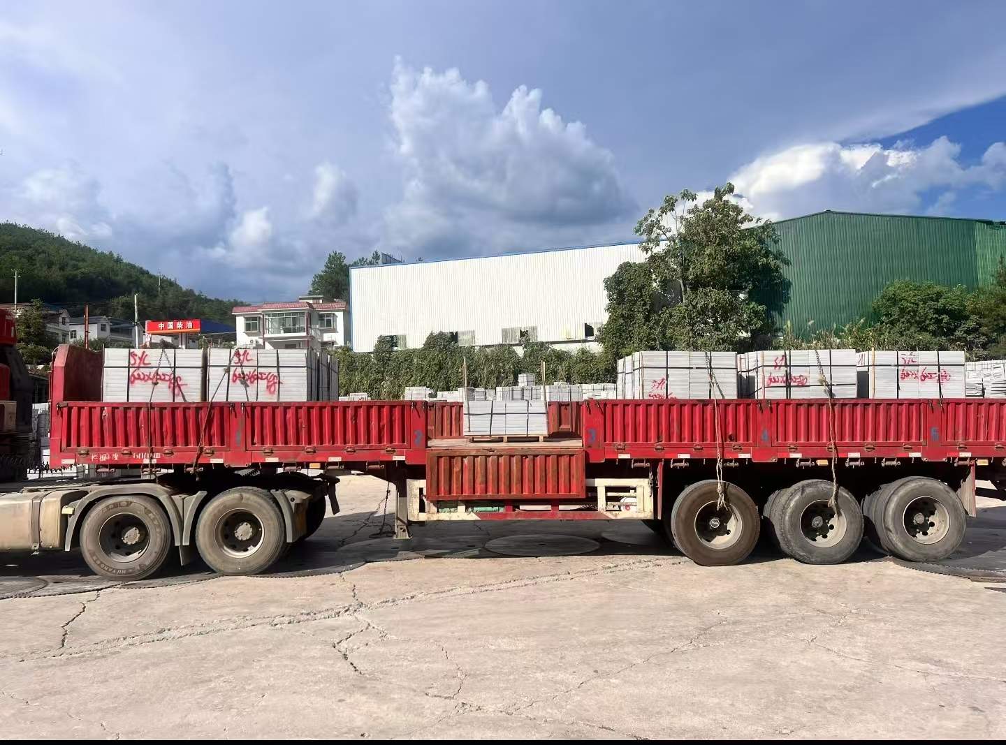 沈阳 芝麻灰花岗岩地铺石出货日常