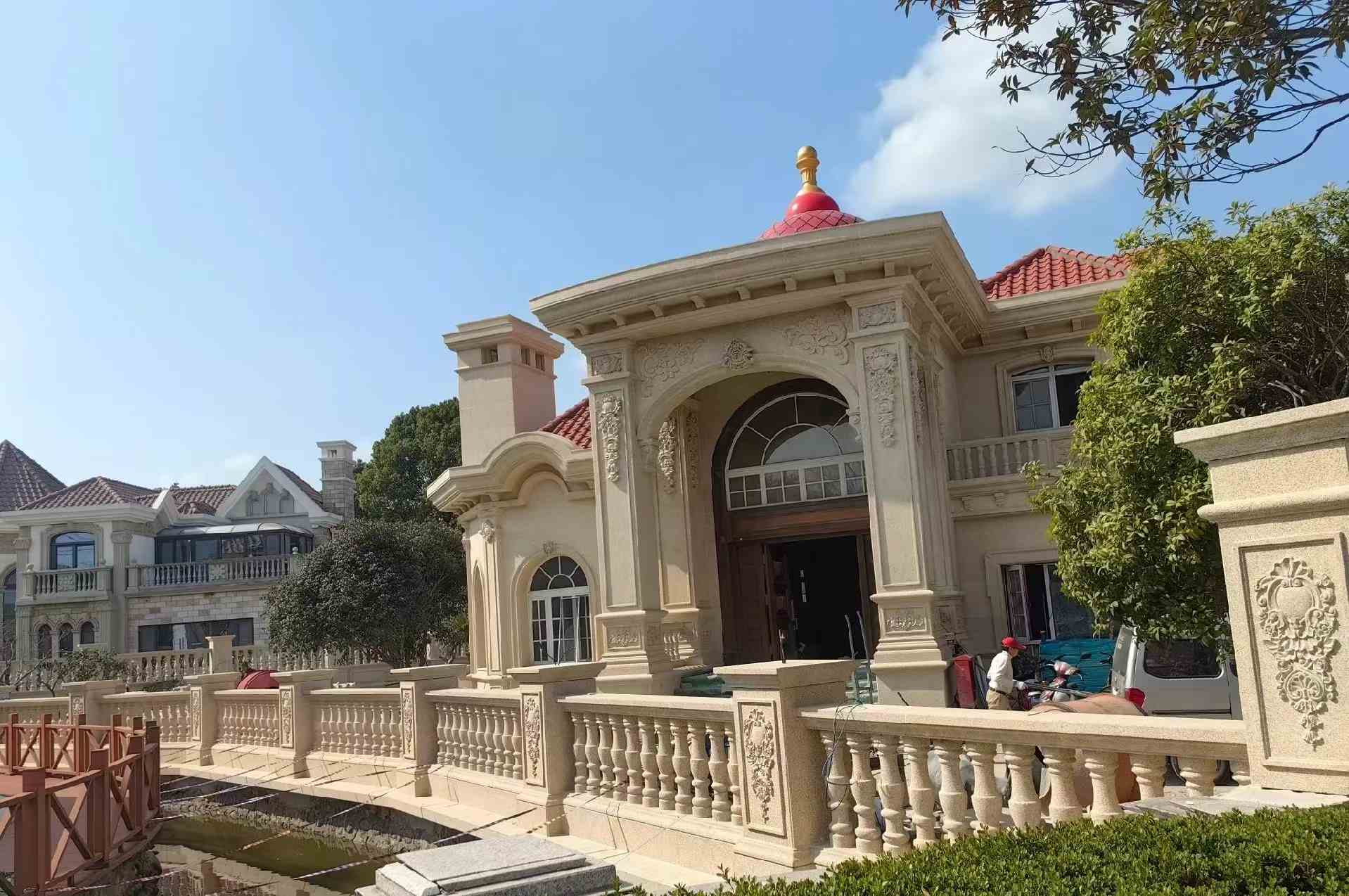 沈阳 黄金麻花岗岩欧式别墅