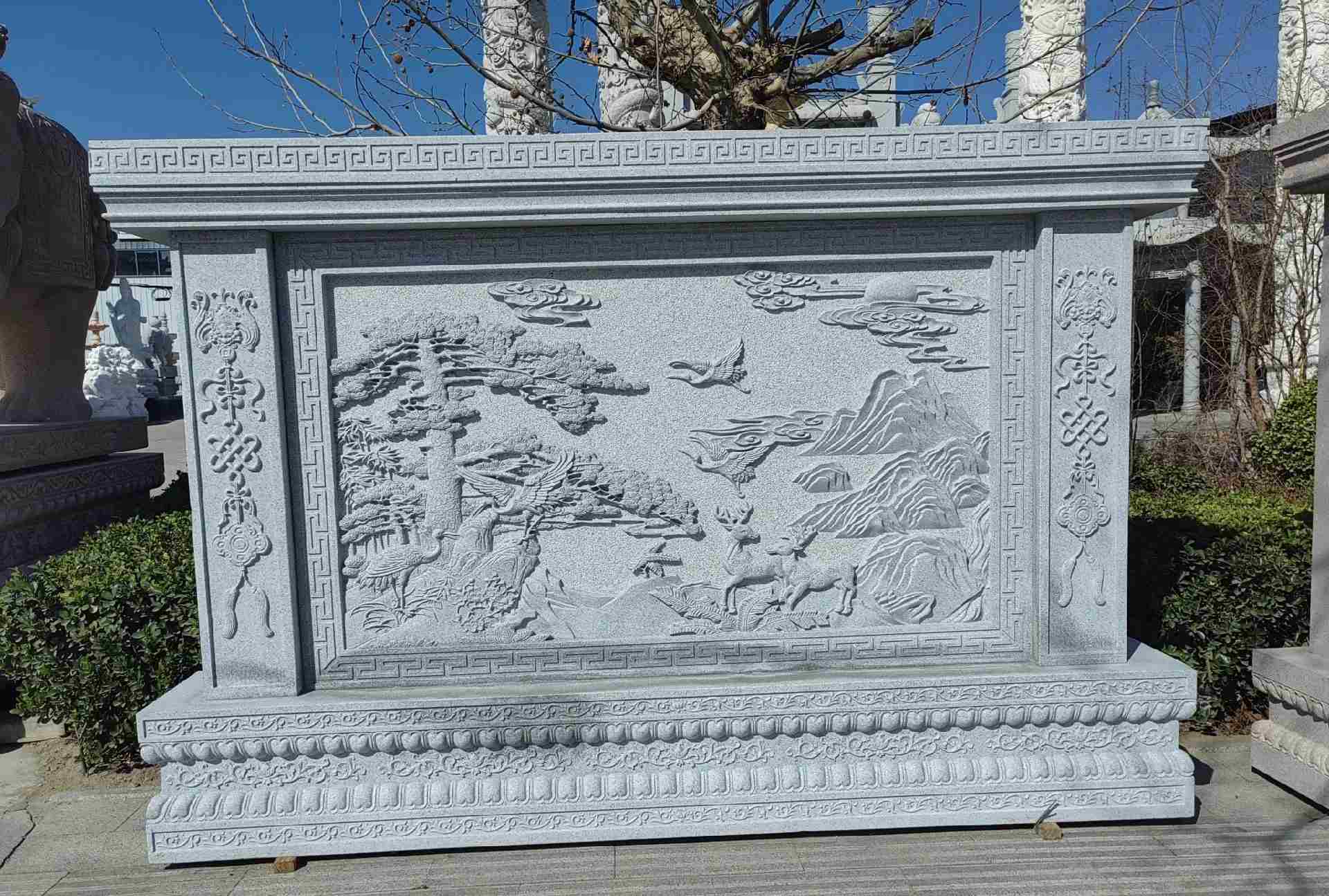 沈阳 芝麻白大型照壁，屏风，影壁