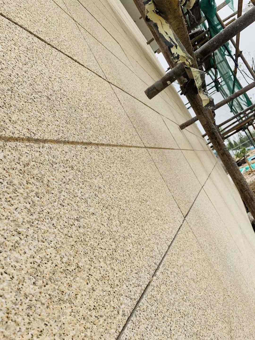 沈阳 黄金麻花岗岩荔枝面外墙干挂石材效果示例